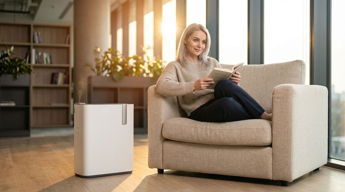 HEPA H13 medical-grade filtration system removing airborne particles